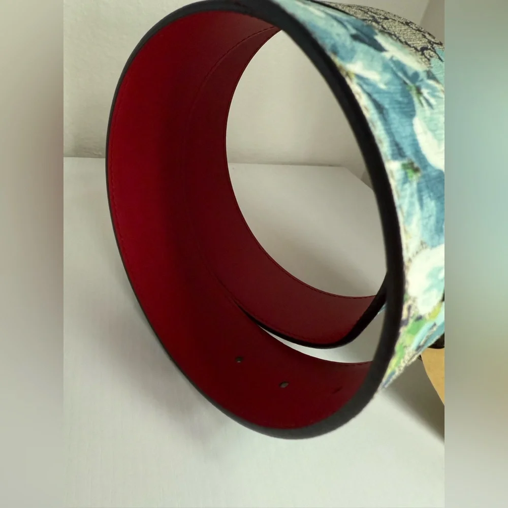 GUCCI GG Supreme Blooms Tiger Belt Size 34 - Picture 3 of 10